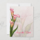Calla Lily Roze sparen de Datum Save The Date (Voorkant)