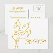 Calla Lily RSVP briefkaart (Voorkant / Achterkant)