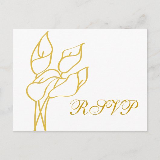 Calla Lily RSVP briefkaart (Voorkant)