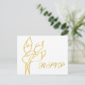 Calla Lily RSVP briefkaart (Staand voorkant)