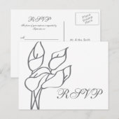 Calla Lily RSVP briefkaart (Voorkant / Achterkant)