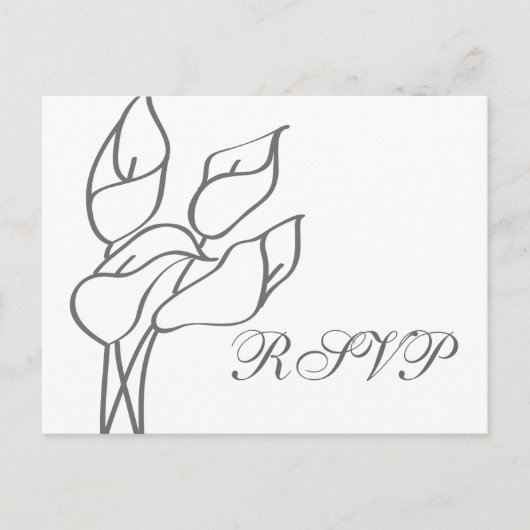 Calla Lily RSVP briefkaart (Voorkant)