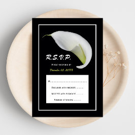 Calla Lily RSVP bruiloft uitnodiging