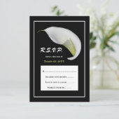Calla Lily RSVP bruiloft uitnodiging (Staand voorkant)