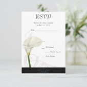 Calla Lily RSVP-kaart RSVP Kaartje (Staand voorkant)