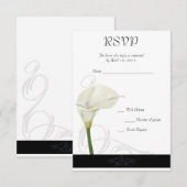 Calla Lily RSVP-kaart RSVP Kaartje (Voorkant / Achterkant)