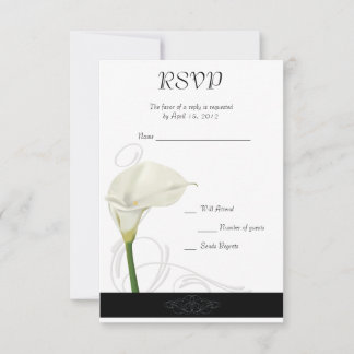 Calla Lily RSVP-kaart RSVP Kaartje