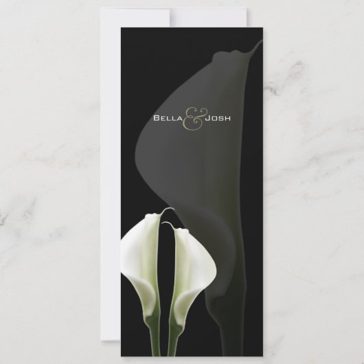 Calla Lily Save the Date Aankondiging (Achterkant)