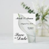 Calla Lily Save the Date Briefkaart (Staand voorkant)