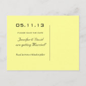 Calla Lily Save the Date Briefkaart (Achterkant)