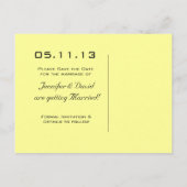 Calla Lily Save the Date Briefkaart (Achterkant)