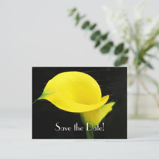 Calla Lily Save the Date Briefkaart (Staand voorkant)