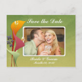 Calla Lily Save the Date Foto Briefkaarten (Voorkant)