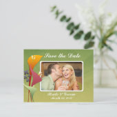 Calla Lily Save the Date Foto Briefkaarten (Staand voorkant)