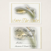 Calla Lily - Save The Date Kaart (Voorkant /achterkant)