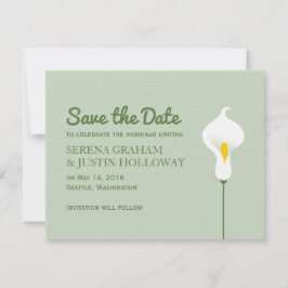 Calla Lily Sla de datum op Save The Date