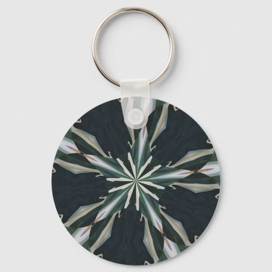 Calla Lily Star Kaleidoscoop Sleutelhanger (Voorkant)