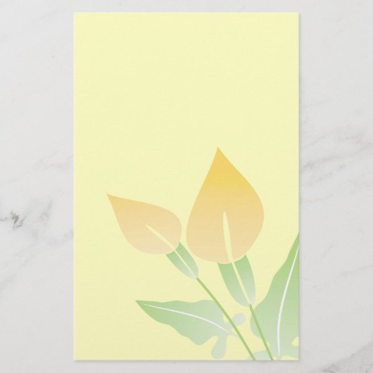 Calla Lily Stationery-Floral Briefpapier (Voorkant)