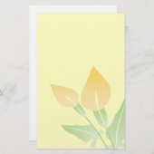 Calla Lily Stationery-Floral Briefpapier (Voorkant / Achterkant)