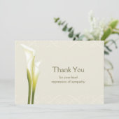 Calla Lily Sympathie Hartelijk dank Bedankkaart (Staand voorkant)
