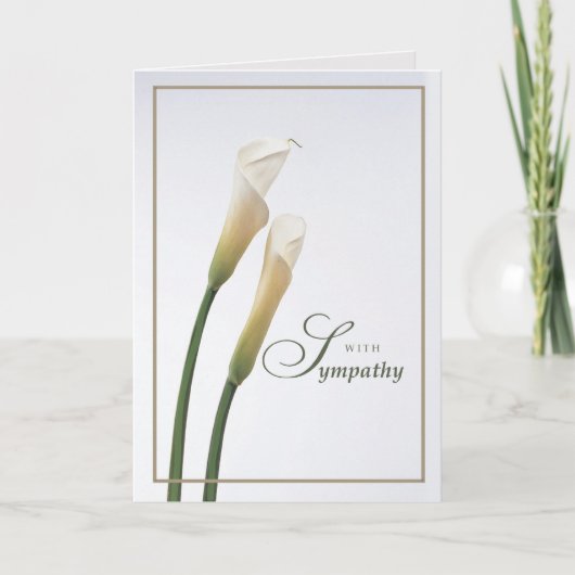 Calla Lily Sympathie Kaart (Voorkant)