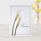 Calla Lily Sympathie Kaart (Yellow Flower)