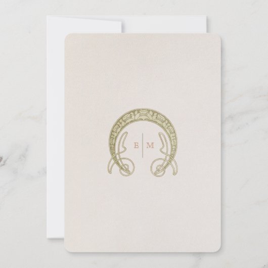 Calla Lily Table Numbers Art Nouveau Wedding Kaart (Achterkant)