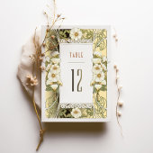 Calla Lily Tafelnummers Art Nouveau Mucha