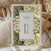 Calla Lily Tafelnummers Art Nouveau Mucha