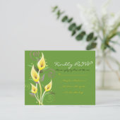 Calla Lily Trouw Uitnodiging Uitnodiging Bloem Ant (Staand voorkant)