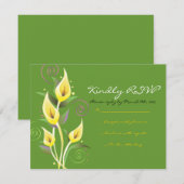 Calla Lily Trouw Uitnodiging Uitnodiging Bloem Ant (Voorkant / Achterkant)