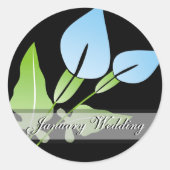 Calla Lily Trouwstickers Ronde Sticker (Voorkant)