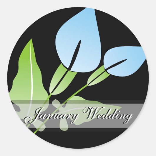 Calla Lily Trouwstickers Ronde Sticker (Voorkant)