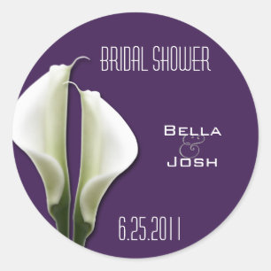 Calla Lily Trouwstickers Ronde Sticker