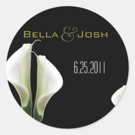 Calla Lily Trouwstickers Ronde Sticker