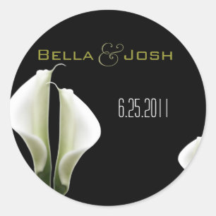 Calla Lily Trouwstickers Ronde Sticker