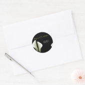 Calla Lily Trouwstickers Ronde Sticker (Envelop)