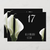 Calla Lily Trouwtafel Kaart Postca (Voorkant / Achterkant)