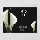 Calla Lily Trouwtafel Kaart Postca (Voorkant)