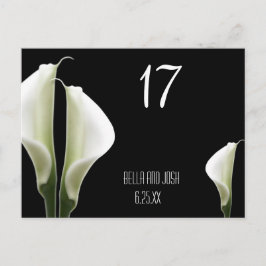 Calla Lily Trouwtafel Kaart Postca