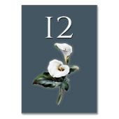 Calla Lily Trouwtafel Nummer Kaart (Voorkant)