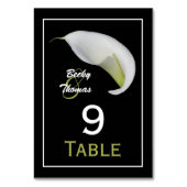Calla Lily Trouwtafel Nummers Kaarten (Achterkant)