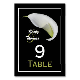 Calla Lily Trouwtafel Nummers Kaarten