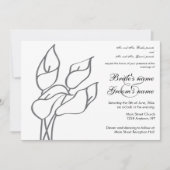 Calla Lily trouwuitnodiging Kaart (Voorkant)