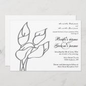 Calla Lily trouwuitnodiging Kaart (Voorkant / Achterkant)