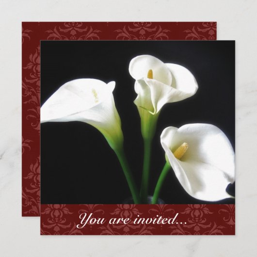 Calla Lily uitnodiging (Voorkant / Achterkant)