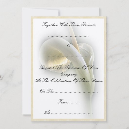 Calla Lily - Uitnodiging (Voorkant)