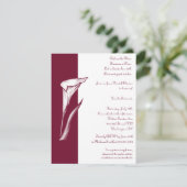 Calla Lily Uitnodiging (Staand voorkant)