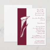 Calla Lily Uitnodiging (Voorkant / Achterkant)