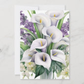 Calla Lily viering van het leven Kaart (Achterkant)